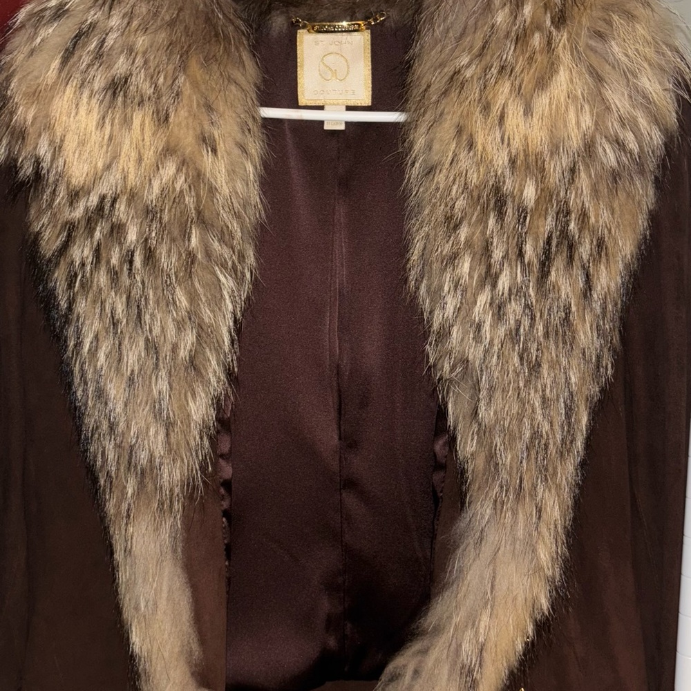 St.john couture fur coat jacket RARE